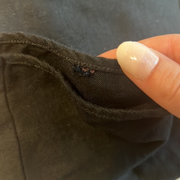 Madewell Linen Blend Black Crop Pull On Elastic Pants Style # M9227 Size Small - Picture 11 of 13